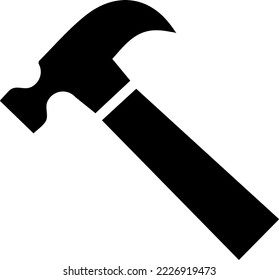 Hammersymbol, Vektorgrafik, glypischer Stil auf weißem Hintergrund..eps