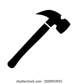 Hammer icon vector illustration isolated on white background.