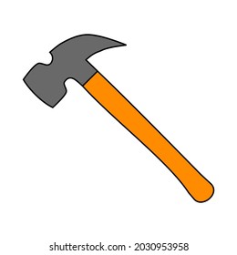 Hammer icon vector illustration isolated on white background.