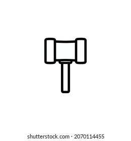 hammer Symbol Vektorgrafik Logo Vorlage für viele Zwecke. Einzeln auf weißem Hintergrund.