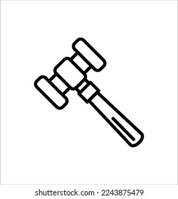 hammer icon vector illustration logo template for many purpose. Isolated on white background.