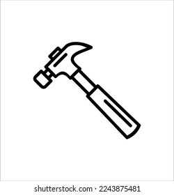 hammer icon vector illustration logo template for many purpose. Isolated on white background.
