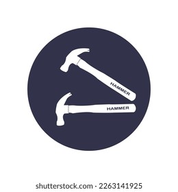 hammer icon vector illustration logo design