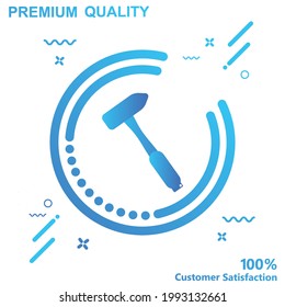 Hammer icon vector illustration - modern design