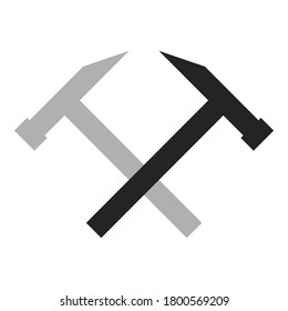 
hammer icon vector illustration on white background
