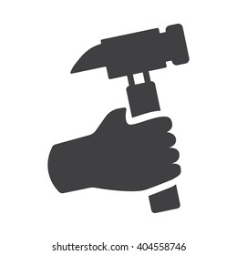 Hammer icon Vector Illustration on the white background.