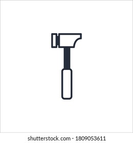 Hammer icon vector illustration. Premium quality flat icon in trendy style.