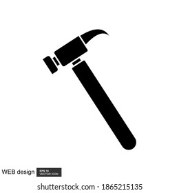 Hammersymbol, Vektorgrafik. Werkzeugsymbol-Vektorgrafik