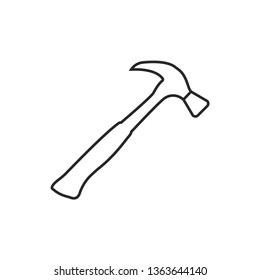 hammer icon. Vector illustration. worker tool icon