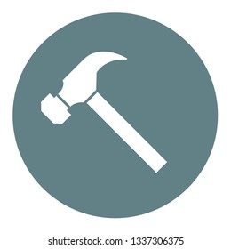 Hammer icon vector illustrator design isolated on blue background.
