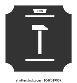 Hammer icon vector isolated on  background.