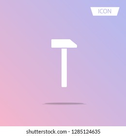 Hammer icon vector isolated on white background.