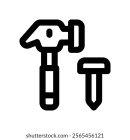 hammer icon. vector line icon for your website, mobile, presentation, and logo design.