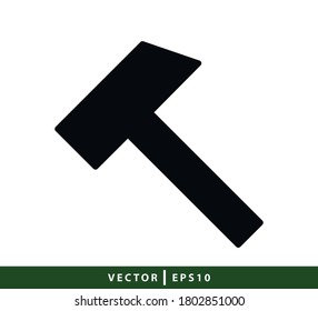 Hammer icon vector logo design template