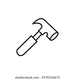 Hammer icon Vector logo set flat