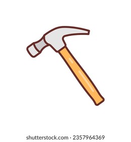 Hammer icon in vector. Logotype
