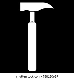 Hammer icon vector on a blue background