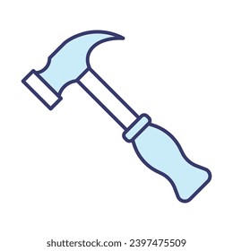 Hammer icon vector on trendy design