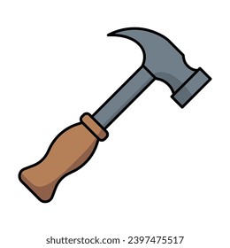 Hammer icon vector on trendy design