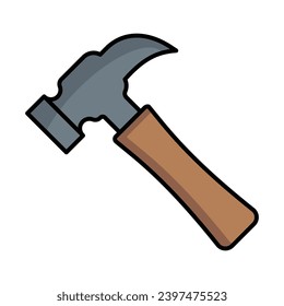 Hammer icon vector on trendy design