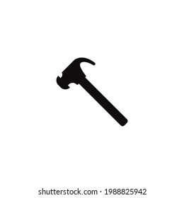 Vector de icono de martillo en fondo blanco