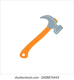 Hammer icon vector on white background.