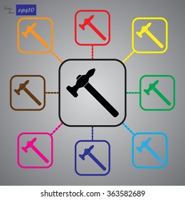 hammer icon vector picture image graphic art