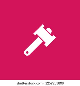 hammer icon vector. hammer sign on pink background. hammer icon for web and app