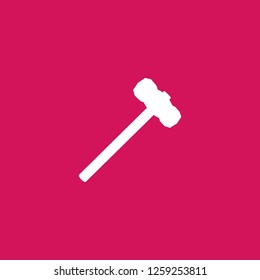 hammer icon vector. hammer sign on pink background. hammer icon for web and app