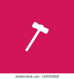 hammer icon vector. hammer sign on pink background. hammer icon for web and app