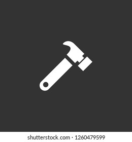 hammer icon vector. hammer sign on black background. hammer icon for web and app