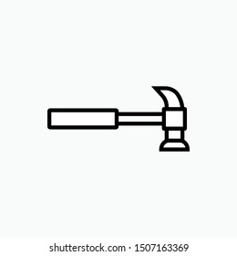 
Hammer Icon - Vector, Sign and Symbol for Design, Presentation, Website or Apps Elements. 