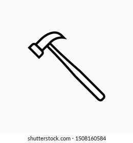 Hammer Icon - Vector, Sign and Symbol for Design, Presentation, Website or Apps Elements. 