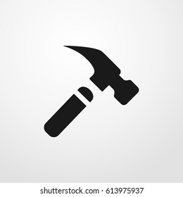 hammer icon. vector sign symbol on white background