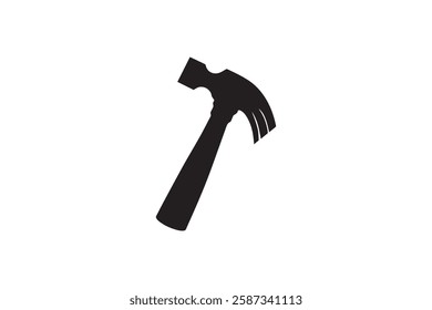 hammer icon vector silhouette isolated in white background