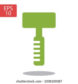Hammer Icon Vector. Simple flat symbol. Perfect Black pictogram illustration on white background.