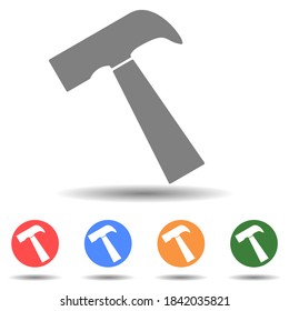 Vector de icono de martillo en estilo simple