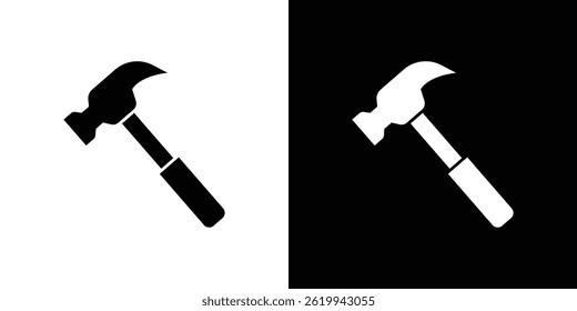 Hammer icon vector, solid logo illustration, pictogram