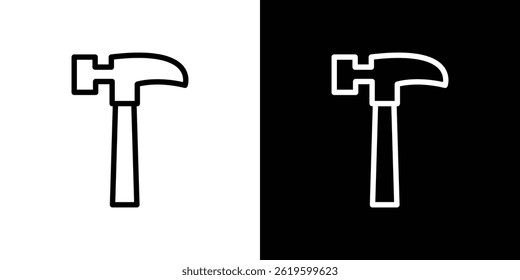 Hammer icon Vector symbol in trendy flat style