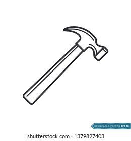 Hammer Icon Vector Template