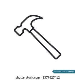 Hammer Icon Vector Template