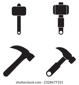 hammer icon vector template illustration logo design