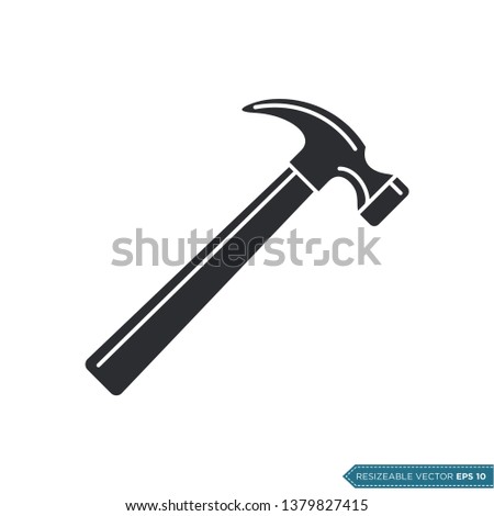 Hammer Icon Vector Template Illustration Design
