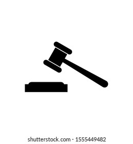 Hammer icon vector. Trial hammer icon symbol