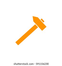 hammer icon vector.Orange icon
