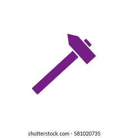 hammer Icon. Violet icon