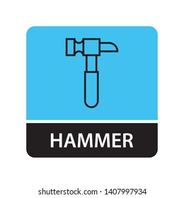 Hammer icon for web and mobile