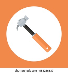 Hammer Icon Working Hand Tool Equipment Concept Vector Illustration