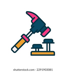 hammer icon for your website, mobile, presentation, and logo design.
