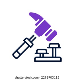 icono de martillo para tu sitio web, móvil, presentación y diseño de logotipo.